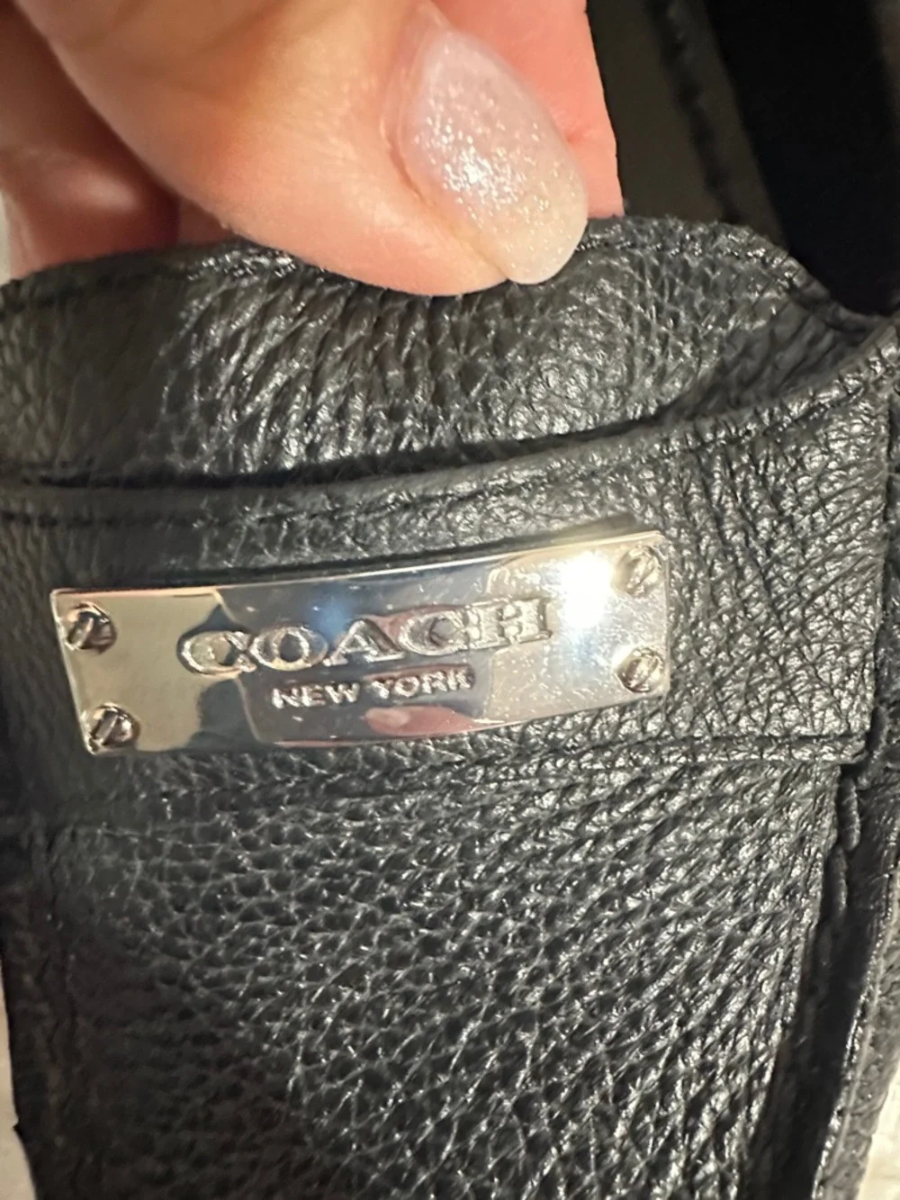 Coach Fredrica Black Leather Loafers Size 8 - Picture 3 of 7